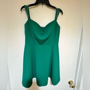 City Studio Deep Green Dress